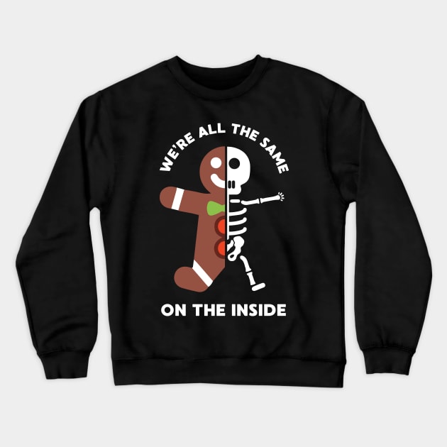 Gingerbread Man Funny Christmas Skeleton Crewneck Sweatshirt by HolidayoftheWeek